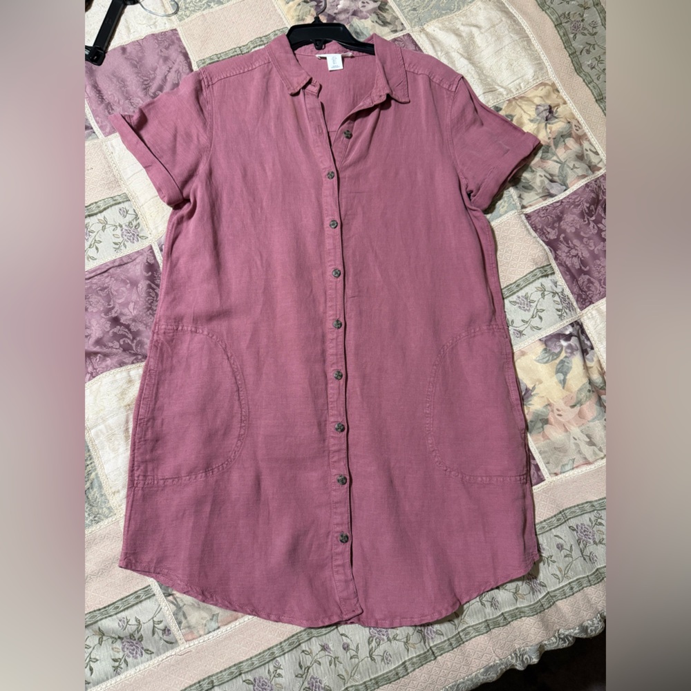 Lucky Brand Mauve Button-Down Dress